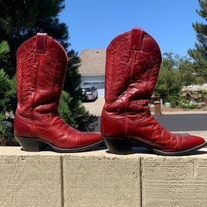 Red cowboy boots cowgirl red Justins